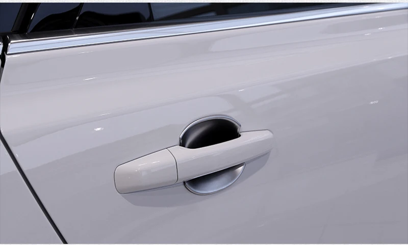 Углеродное волокно стиль+ ABS Хромированная Серебряная дверная ручка крышка чаши накладка наклейка для Jaguar XE X760 XF X260- автомобильные аксессуары