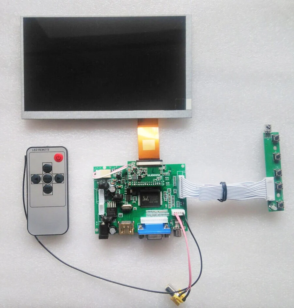 CARPC Kit 7 дюймов 1024 600 ЖК высокая яркость HSD070IFW1 USB емкостный сенсорный экран HDMI + VGA 2AV