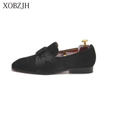 2019 Men New Dress Shoes Handmade Leisure Style Wedding Party Shoes Men Flats Leather Black Loafers Working Shoes Big Size mabaiwan 2018 new fashion handmade men shoes slipper leather loafers dress wedding shoes men party slip on flats plus size 38 46