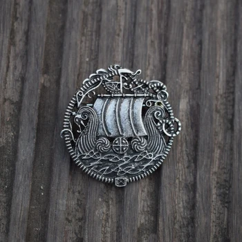 

SanLan Viking Ship brooch history Viking Boat Norse Jewelry 12pcs