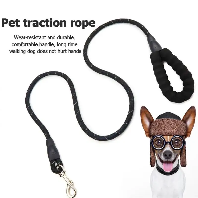 

Reflective Large Dog Leash Polyester Rope Pet Dog Running Tracking Leashes Outdoor Security Training Dog Harness Polyester fiber