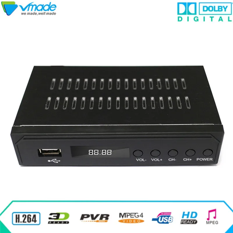 Vmade 2018 новейший Черный FULL HD цифровой DVB ATSC F01 спутниковый ресивер ТВ тюнер к оплате