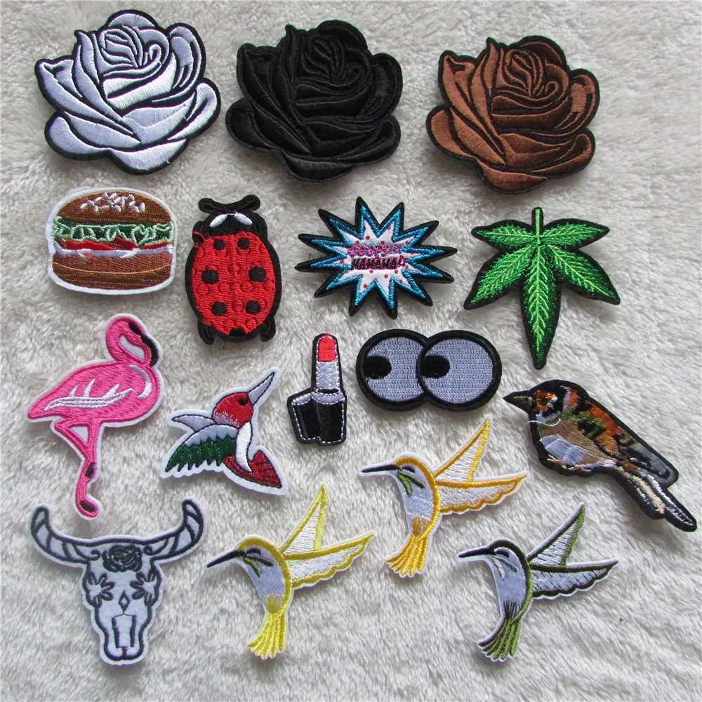 

high quality cartoon patter hot melt adhesive applique embroidery patches stripes DIY clothing accessory stripes C5213-C5233