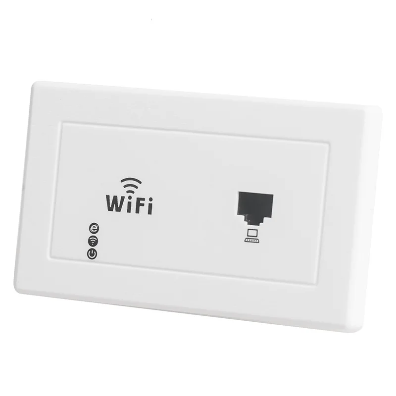 300 Мбит/с 118 стандарт США настенное крепление беспроводная точка доступа Wi-Fi Диапазон Ретранслятор расширитель маршрутизатор для гостиничных офисных комнат - Цвет: Белый