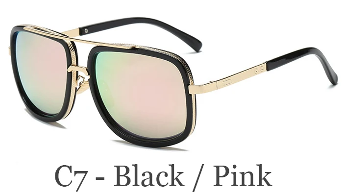 LVVKEE Новые Классические мужские солнцезащитные очки mach one, роскошные Брендовые женские солнцезащитные очки, квадратные мужские ретро очки Oculos De Sol для женщин - Цвет линз: C7