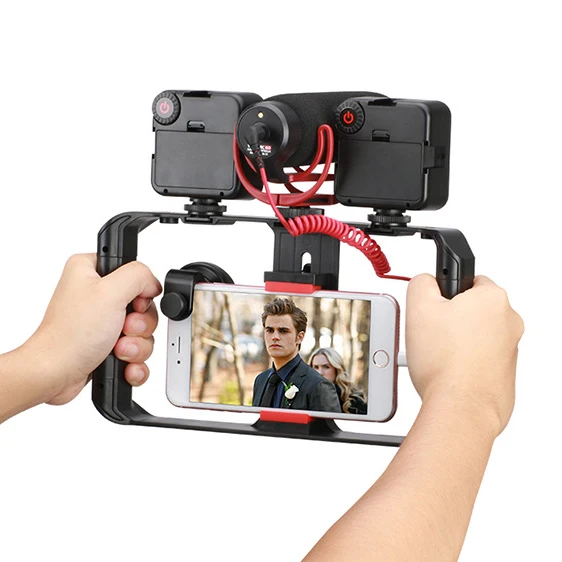 

Universal Mobile phone handheld camera bracket video shooting live rabbit cage Phone Stabilizer Follow Shot For iPhoneX Xs Xr