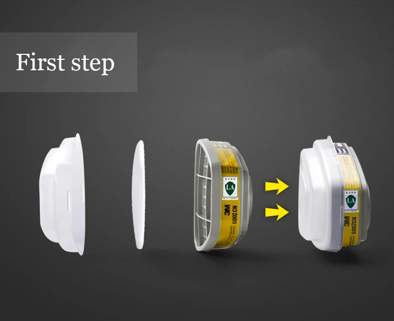 3 м 6200+ 6002 полулицевая часть многоразовый респиратор респираторная защита NIOSH стандартные газовые картриджи кислота противогаз F0000