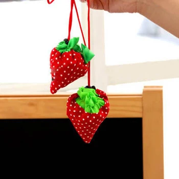 

Newest Strawberry Folding Reusable Compact Eco Recycling Use Shopping Bag