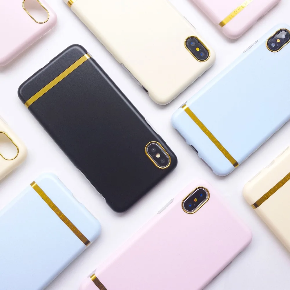 

Luxury Cute Macaron Color Soft IMD Phone Case For iPhone XSmax XR XS X 8 7 6s 6 Plus Ultra-thin Lovely Fashion Cover Coque Funda