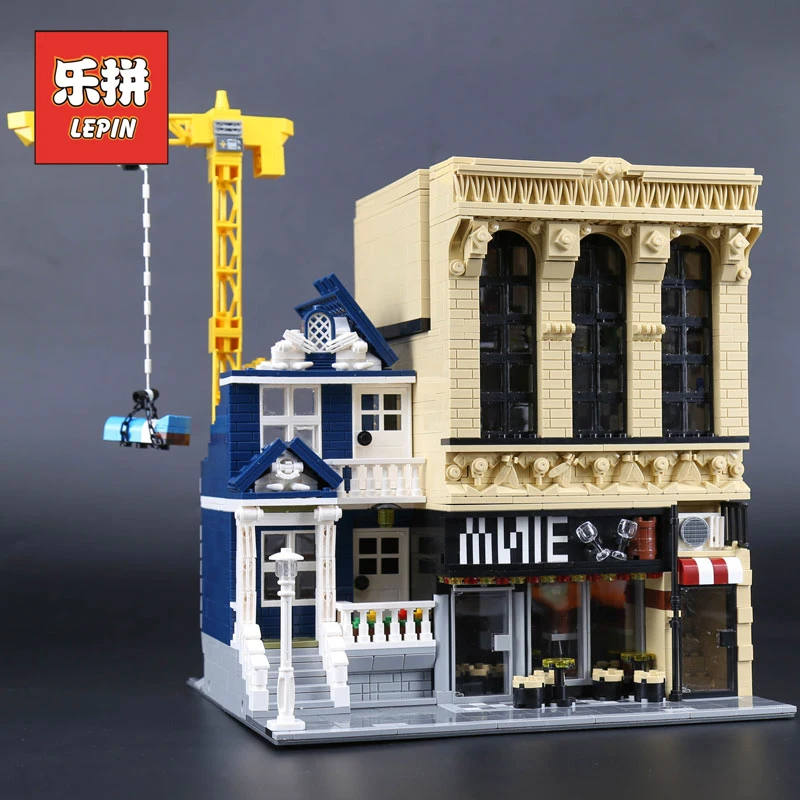 

Lepin 15035 MOC City Building The Bars and Financial Companies Set Model Building Kits Blocks Bricks Legoinglys Children Toys