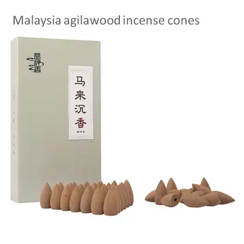 

32pcs Natural Reflux Tower Incense Indian incense Malaysia agilawood incense cones Reflux Tower Backflow Incense free shipping