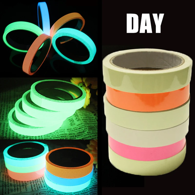 Green/Blue/Orange 3M Luminous Tape Glow In The Dark Safety Stage Home Decorations Self-adhesive
