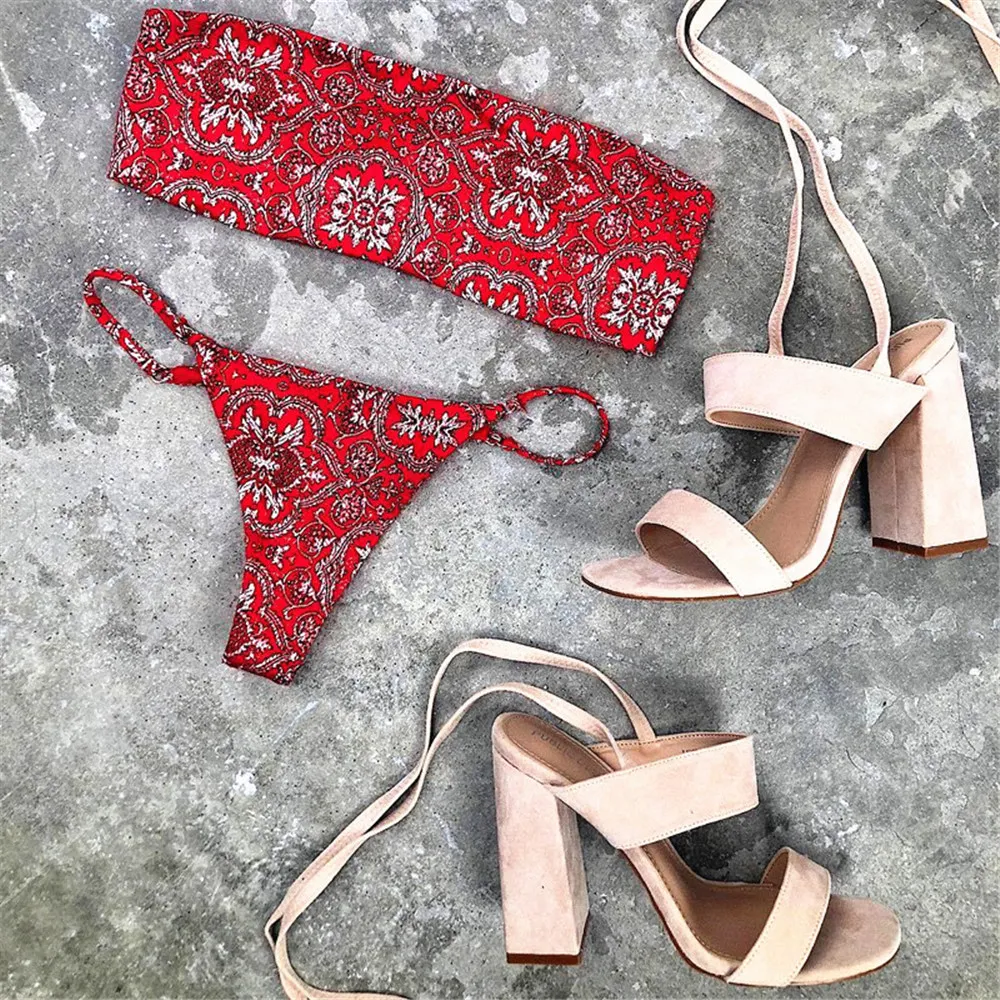 women  bikini red (2)