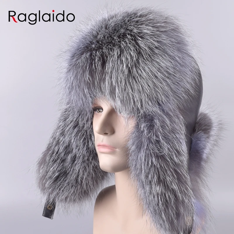 Raglaido меховые шапки шапка ушанка шапки из меха ushanka ушанка russian bomber hats gorro ruso aviator hat LQ11188