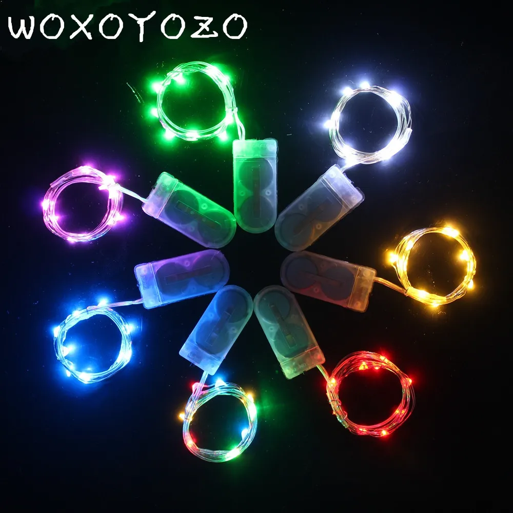 

1M/2M 10/20 Leds Lamp String LED Lights Copper Wire String Light Christmas Halloween Decoration Wedding Xmas Garland Party