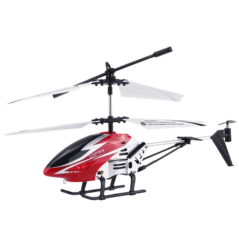 3.5CH одно лезвие большой пульт дистанционного управления металлический сплав RC вертолет с гироскопом RTF для детей Открытый летающие игрушки подарок - Цвет: Red