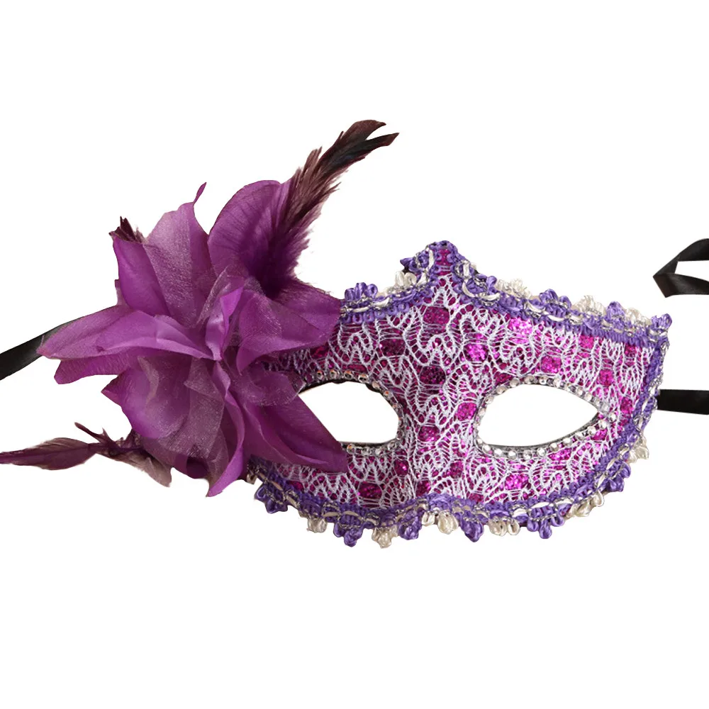 Сексуальный маскарадный кружевная маска для празднований 1 шт. Для женщин кружева Маскарадная маска маскарад Вечерние мяч Выпускной костюм подвески Вечерние Маски 30 - Цвет: Фиолетовый