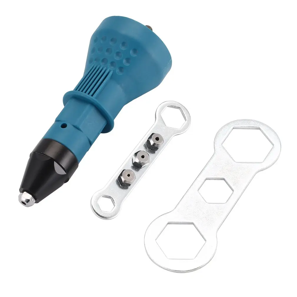 

Rivet Gun for Cordless Drill Electric Rivet Nut Gun Riveting Tool Cordless Riveting Drill Adaptor Insert Nut Tool with 4 Nozzles