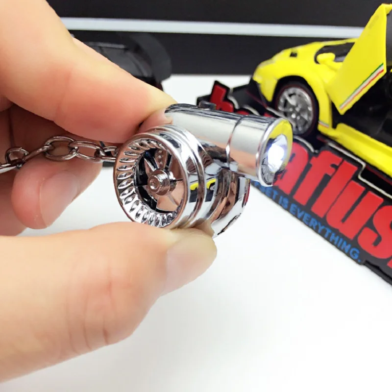 

Rechargeable Electric Turbo Keychain Keyring With sound and LED key pendant