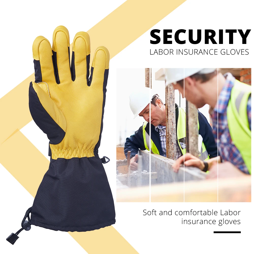 OZERO новые мужские рабочие перчатки сварочные рабочие перчатки из натуральной кожи износостойкие нейлоновые водонепроницаемые ТПУ Перчатки 9008