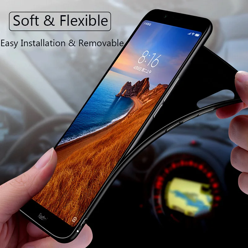Lainergie чехол для Xiaomi Redmi 7A простой твердый тонкий матовый мягкий силиконовый