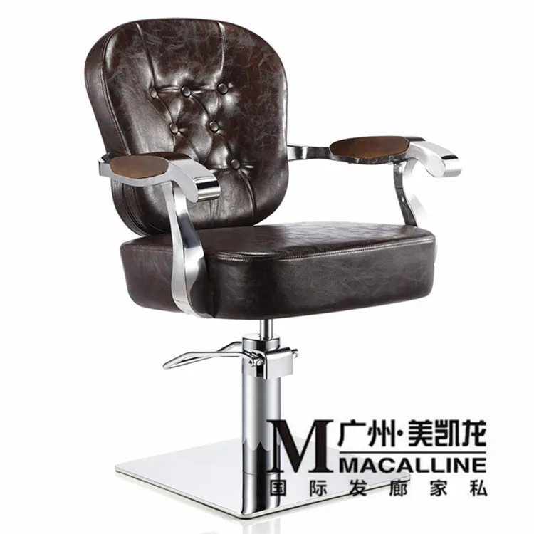 Model selling luxury european-style hairdressing chair retro hair salons dedicated haircut chair the barber chair can be put down to lift hairdressing chair manufacturers selling haircut chair beauty bed t 31502