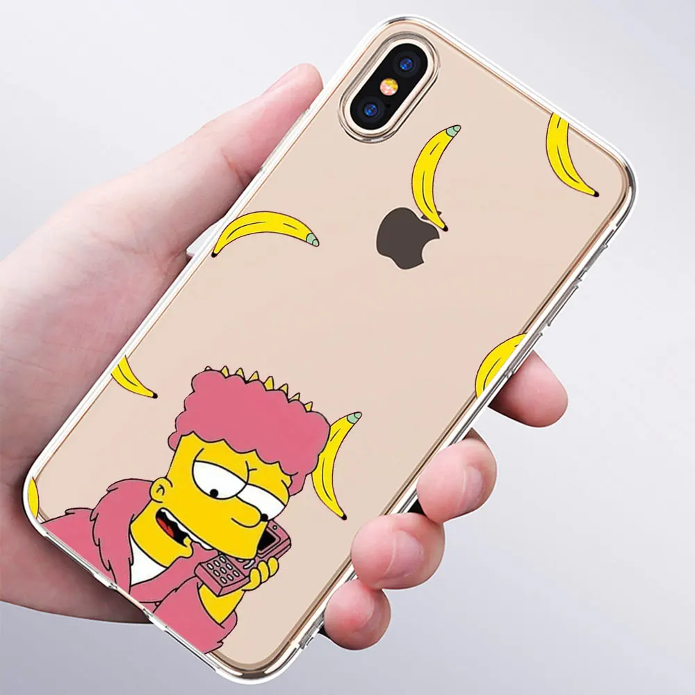 Мягкий силиконовый модный прозрачный чехол Los Simpsons для Apple iPhone 11 Pro XS MAX XR X 7 8 Plus 6 6s Plus 5 5C 5S SE