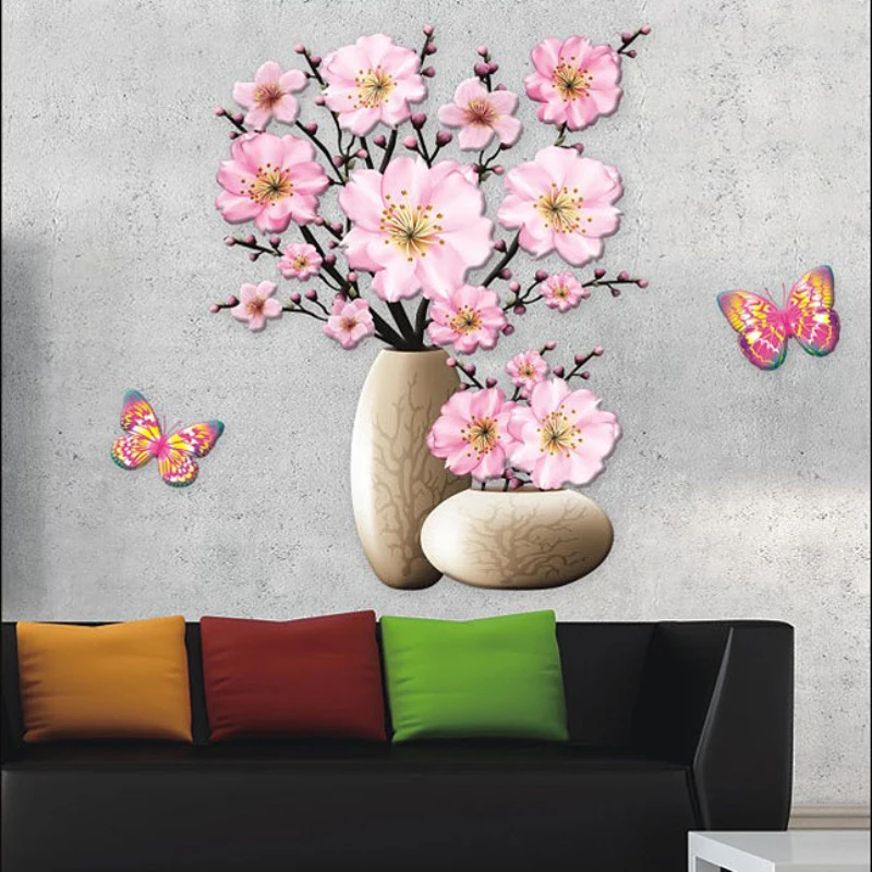 3D Stereoscopic Decorative Layer Wall Sticker on the Wall 3D Flower