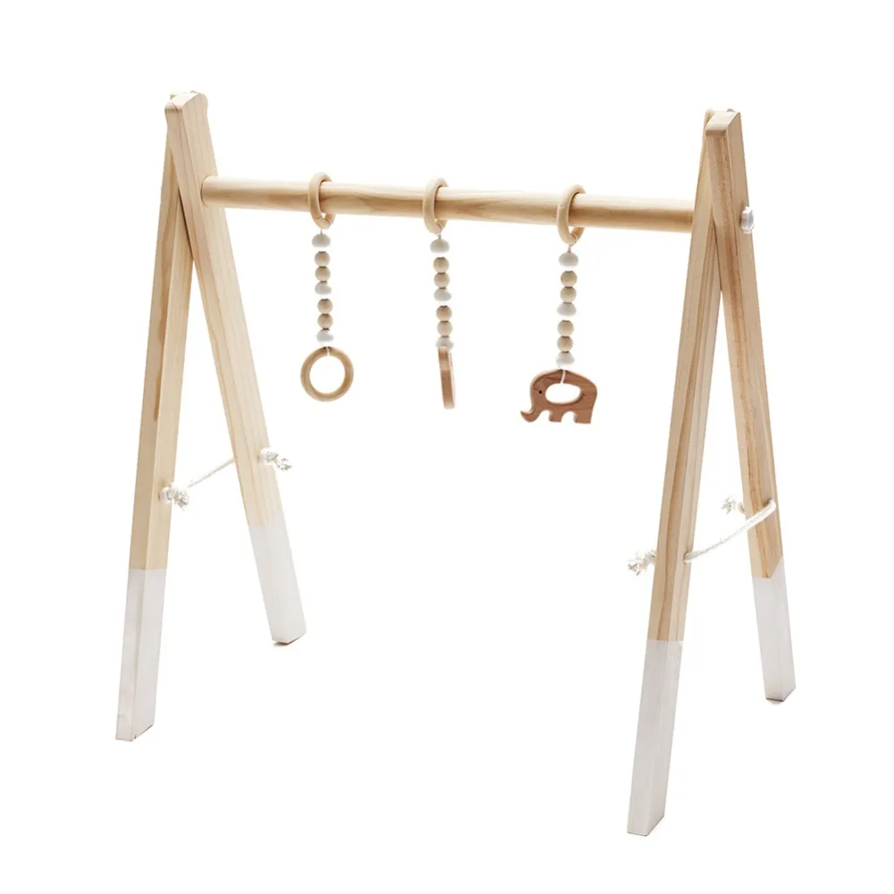  Nordic Baby Room Decor Play Gym Toy Wood Nursery Sensory Toy Gift Infant Room Clothes Rack Accessor