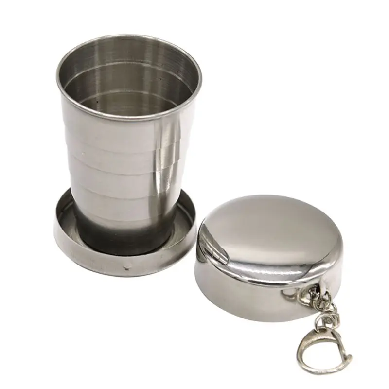 

S/M/L Stainless Steel Portable Outdoor Travel Folding Collapsible vaso Telescopic