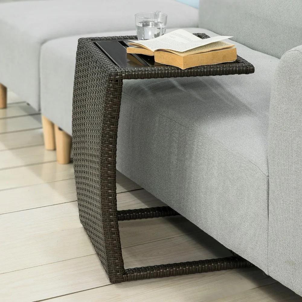 SoBuy OGT13-SCH, Outdoor Metal & Rattan Side Table End Table Sofa Table Tea Coffee Table SoBuy OGT13-SCH, Outdoor Metal & Rattan Side Table End Table Sofa Table Tea Coffee Table