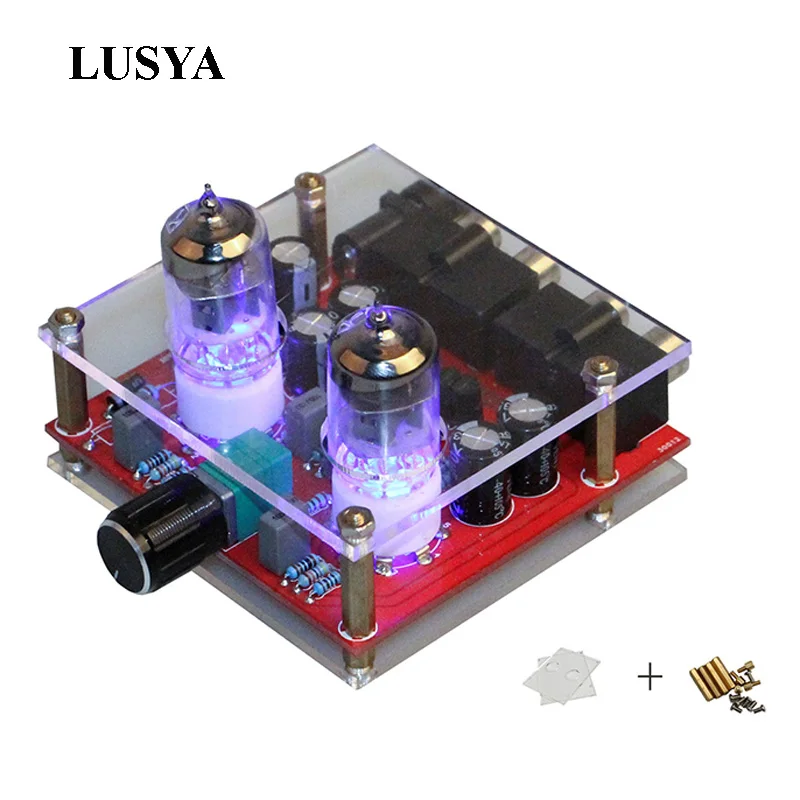 

Lusya Hifi 6J1 Tube Amplifiers Board Amplificador Fever Bile Pre-amplifier with Acrylic finished board E1-003