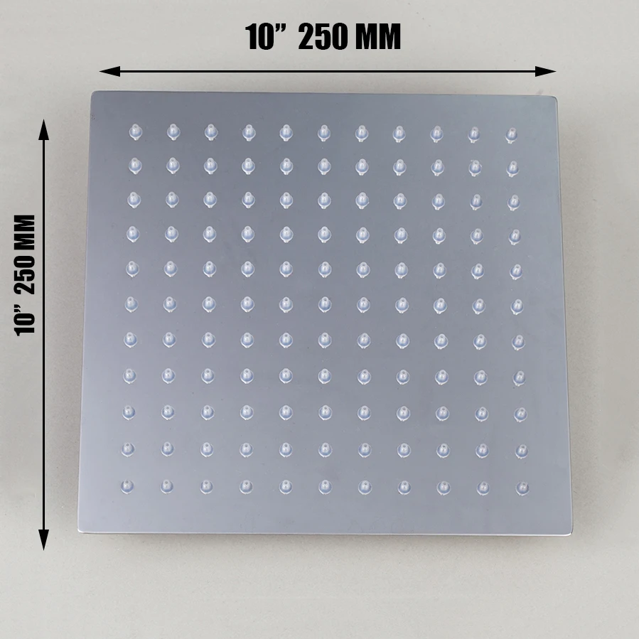 OUBONI ванная душевая головка 6 8 10 12 16 дюймов настенная хромированная нержавеющая сталь квадратная дождевая душевая головка душевой опрыскиватель - Цвет: 10 Inch