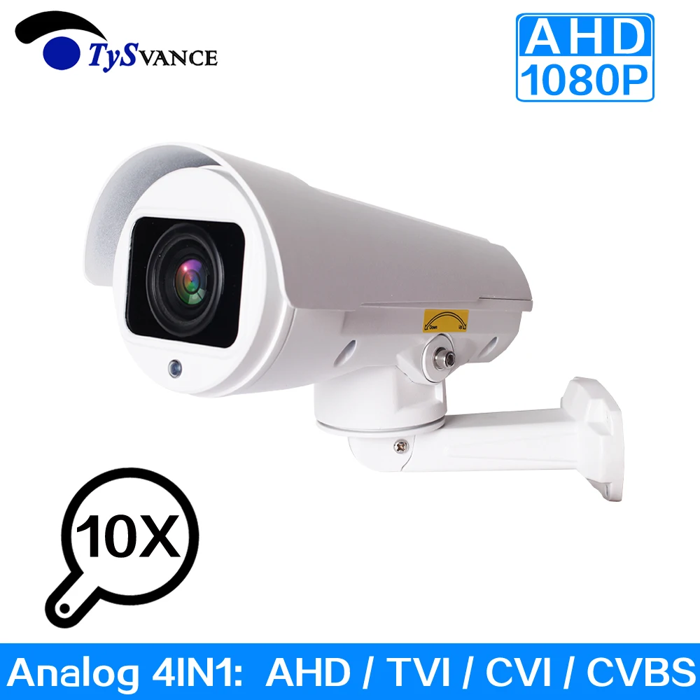 4 in 1 ANALOG HD 2MP 1080P PTZ AHD Bullet Camera Pan Rotation 10X