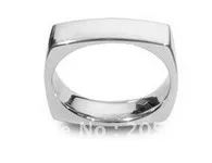 

S925 Sterling Silver Ring For Men Square Shape Ring Silver Finger Ring Simple Design Simple Rings Superman Gifts For Men Custom