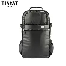 TINYAT Men School Backpack Functional Computer 17 INCH Laptop Backpack For Teenagers High Capacity Backpack T807 MichIla Black