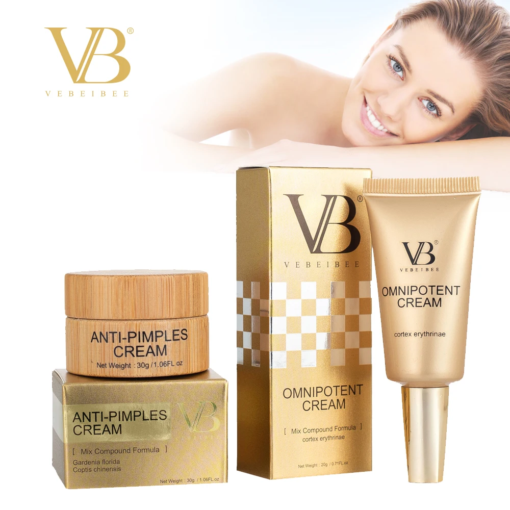 

VEBEIBEE Anti-Pimples Cream&Ominpotent Cream, Mix Compound Formula, prevent and remove the acne, Super Combination, 2-in-1 suit