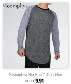 Moomphya Fashion extend hip hop street t shirt swag Hem t shirt men Stylish Mid zip design men t shirt