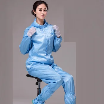 

(10 set)Conjoined dust-free clothing gowning Clean clothes Anti-static Siamese clothes Clean spray under protective overalls