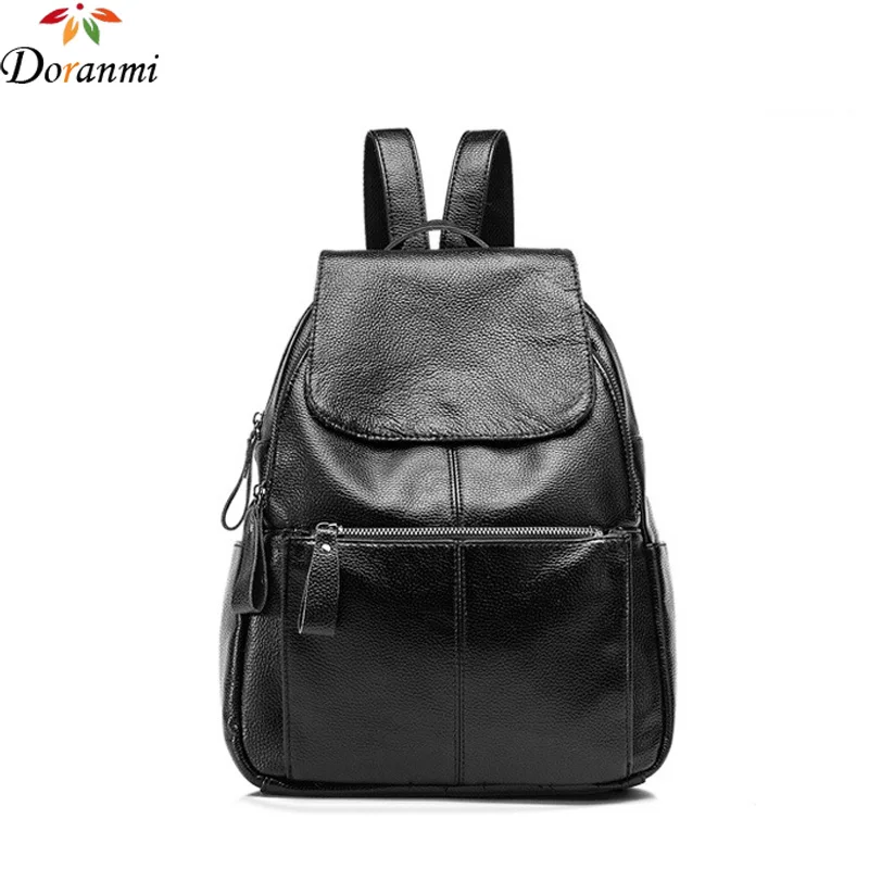 

DORANMI Genuine Leather Hot Backpack For Women 2017 Square Shape Traveling Large Bag Luxury Brand Schoolbag High Quality SJB030