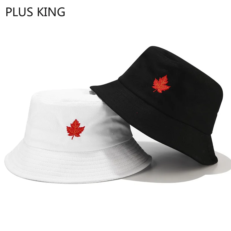 

Canada Maple Leaf Embroidery Casual Bucket Hat for Men Women Students Outdoor Sun Hat