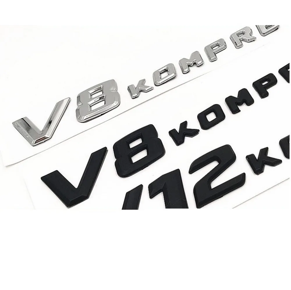 Emblema para Mercedes Fosco de Letras de Compressor para Porta-choque Adesivo Benz Emblema Preto - Decalque Amg 5 emblema preto fosco de letras de compressor,