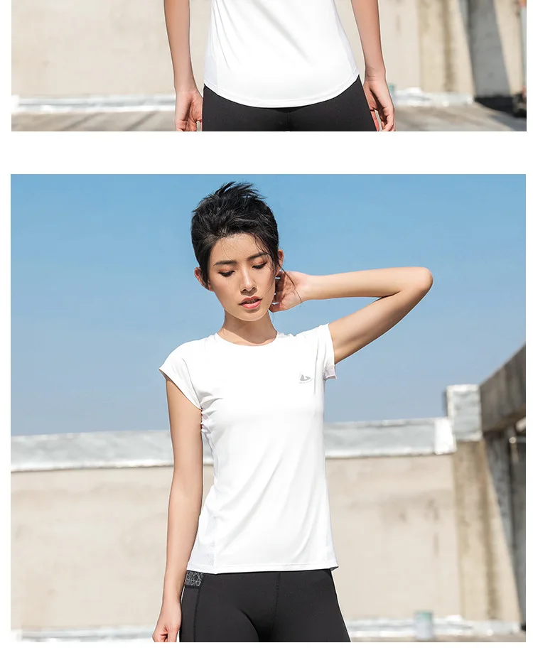 Magro Luz Fluorescente Feminino Respirável Camisas Sem