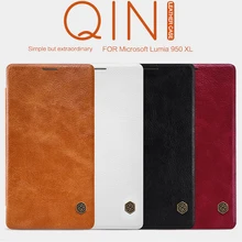 Original Nillkin Qin Series Cell Phone Leather Cases for Microsoft Lumia 950 XL Luxury Flip Case