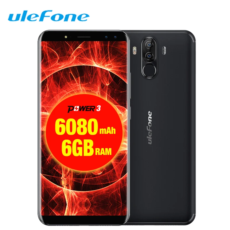 Ulefone Power 3 Face ID мобильный телефон 6 0 &quot18:9 FHD + ГБ ОЗУ 64 Гб ПЗУ 6080 мАч Android 7 1 Celular OTG 21 МП