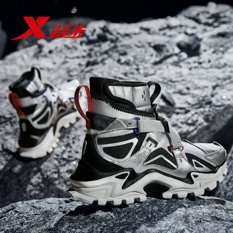 [Moon Landing-stroll] Xtep/женская повседневная обувь; высокие носки; слипоны; обувь, увеличивающая рост; обувь для женщин; 981318393113