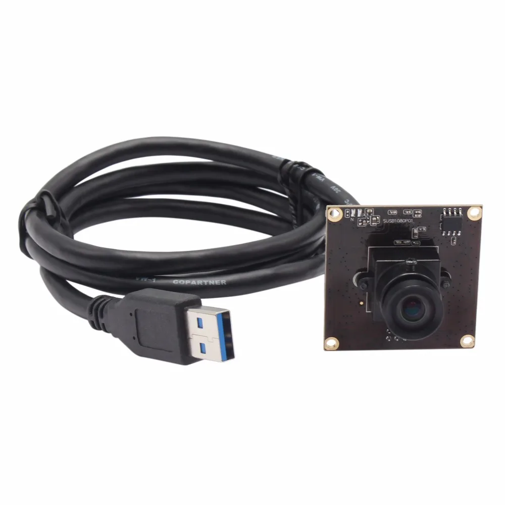 ELP USB 3,0 2MP Sony imx291 50fps высокое Скорость Камера модуль USB 3,0 промышленного без искажения объектива для видеоконференции