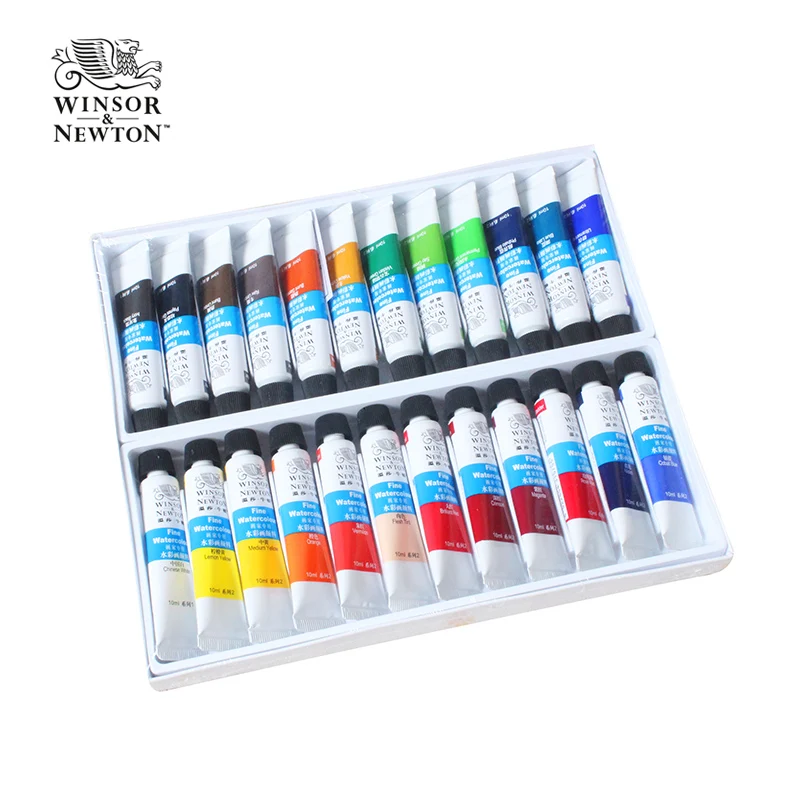 24 цвета Winsor Newton акварельные краски в наборе акварельные краски s для ткани Текстильные пигментные краски для рисования для художника Acuarelas