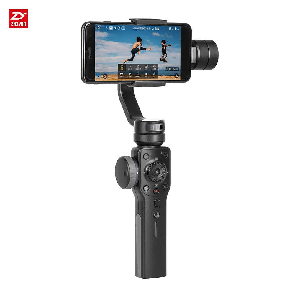 Zhiyun Smooth 4 3-осевой портативный смартфон шарнирный стабилизатор для камеры GoPro фокус тянуть и возражения отслеживания для iPhone X для samsung Galaxy S9