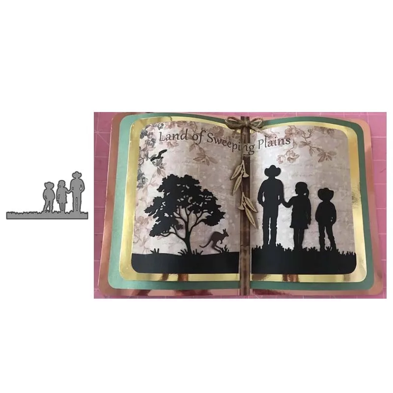 

AddyCraft Metal Cutting Dies cut die mold Dad and children Scrapbook paper craft knife mould blade punch stencils dies